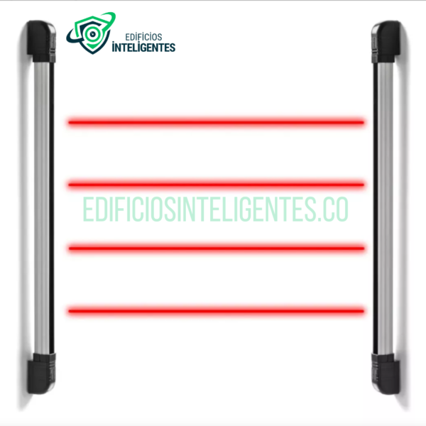 Barrera Fotoeléctrica Perimetral Para Uso Exterior, 4 Haces 70 cms